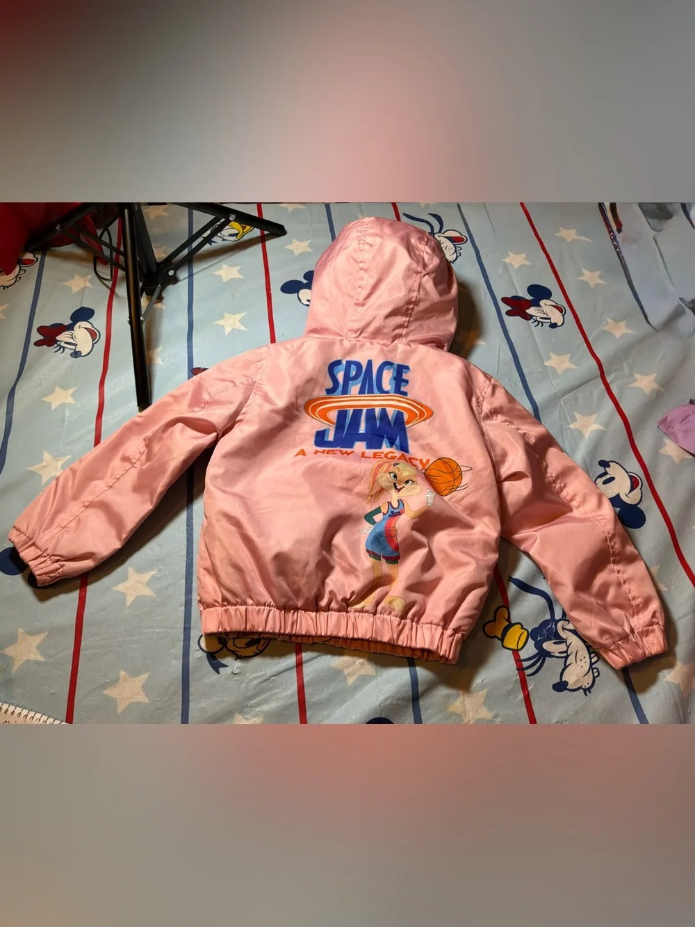 Members only space jam looney tunes child jacket size 4